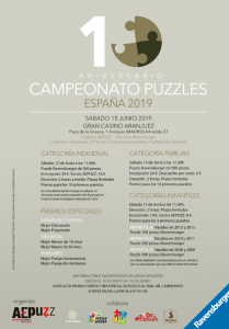 CAMPEONATO ESPAÑA PUZZLES 2019 @ Gran Casino Aranjuez